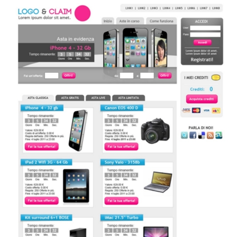 Product picture RenPaiRen low bid auction - Php Mysql software